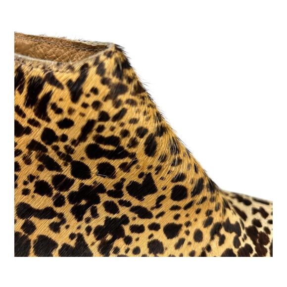 Matisse Nugent Leopard Calf Hair Leather Ankle Boots Booties Sz 7.5 Brown Ombre - Picture 9 of 16